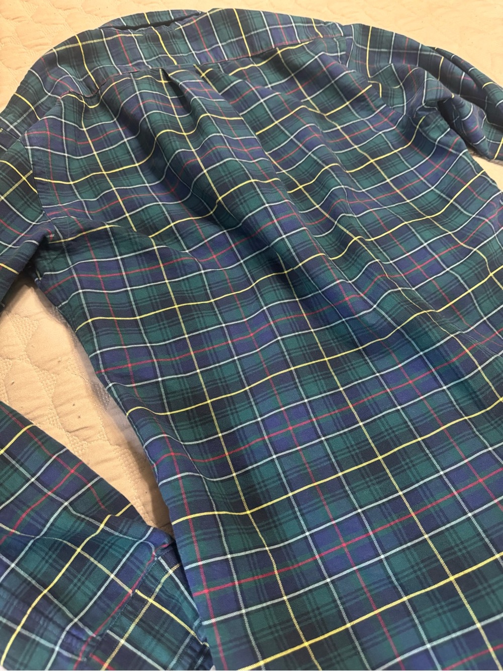 Polo by Ralph Lauren Green Plaid Button-Down Classic Vintage Shirt Small - Picture 7 of 7